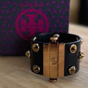 Tory Burch Studded Leather Cuff Bracelet